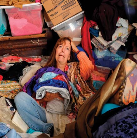 Jan Thatcher, clutter, messy closet