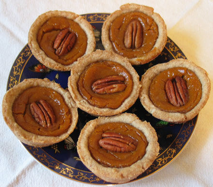 tarts, sweet potato tarts, individual pies, homemade pie crust