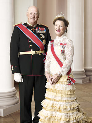 king harald, queen sonja, norway royalty