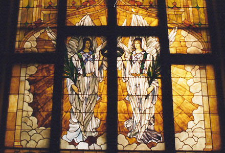 barhydt chapel, angel windows, angel stained glass