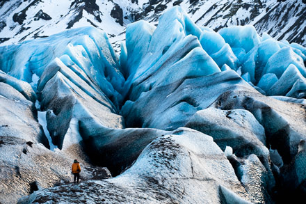 chasing ice, svina glacier