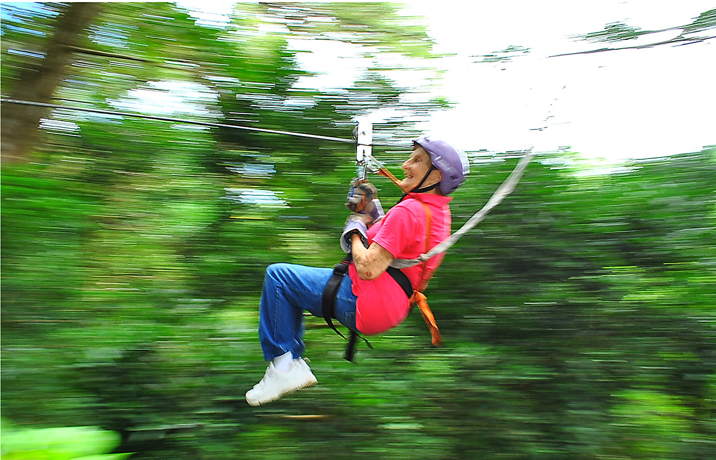 senior ziplining