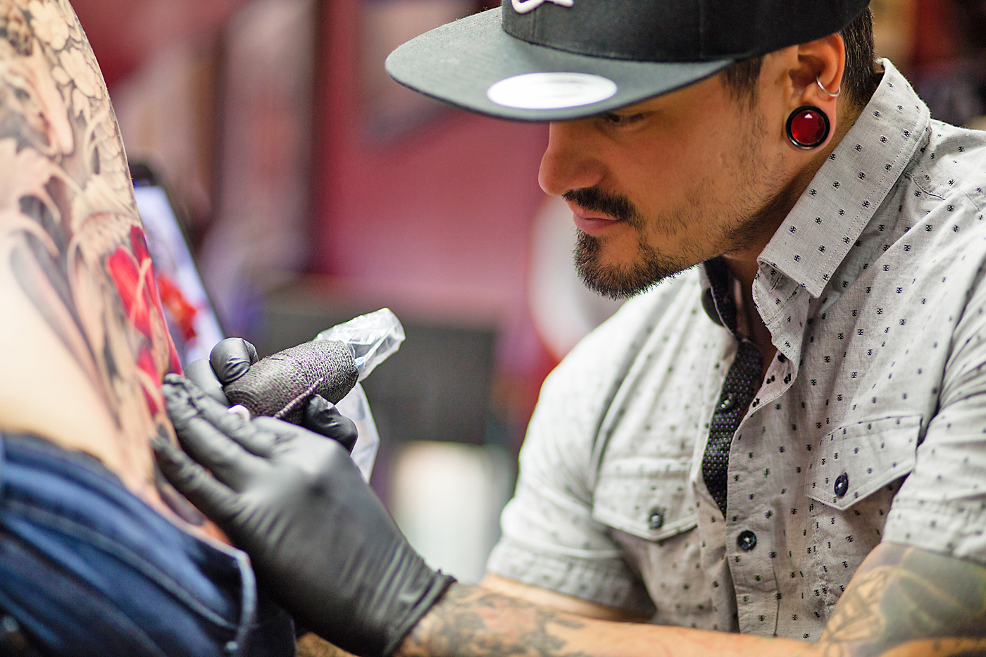 Just a desperate dreamer — Johnny Depp getting a new tattoo at The Grand...