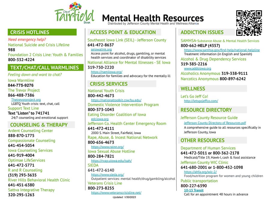 New Mental Health Resource Guide for Jefferson County - Iowa Source